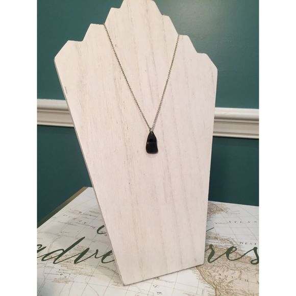 Brown Bottle Top Sea Glass Pendant with Silver Chain - Picture 2 of 3